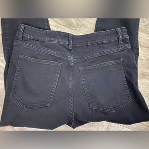 H&M Skinny Jeans High Rise Black Denim Size 14
